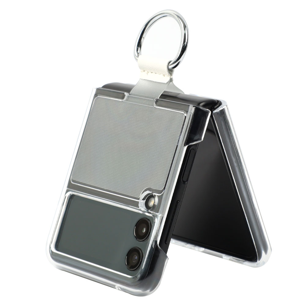 아이엠듀 힌지보호 링 케이스 그립 제트 투명, 갤럭시Z 플립3