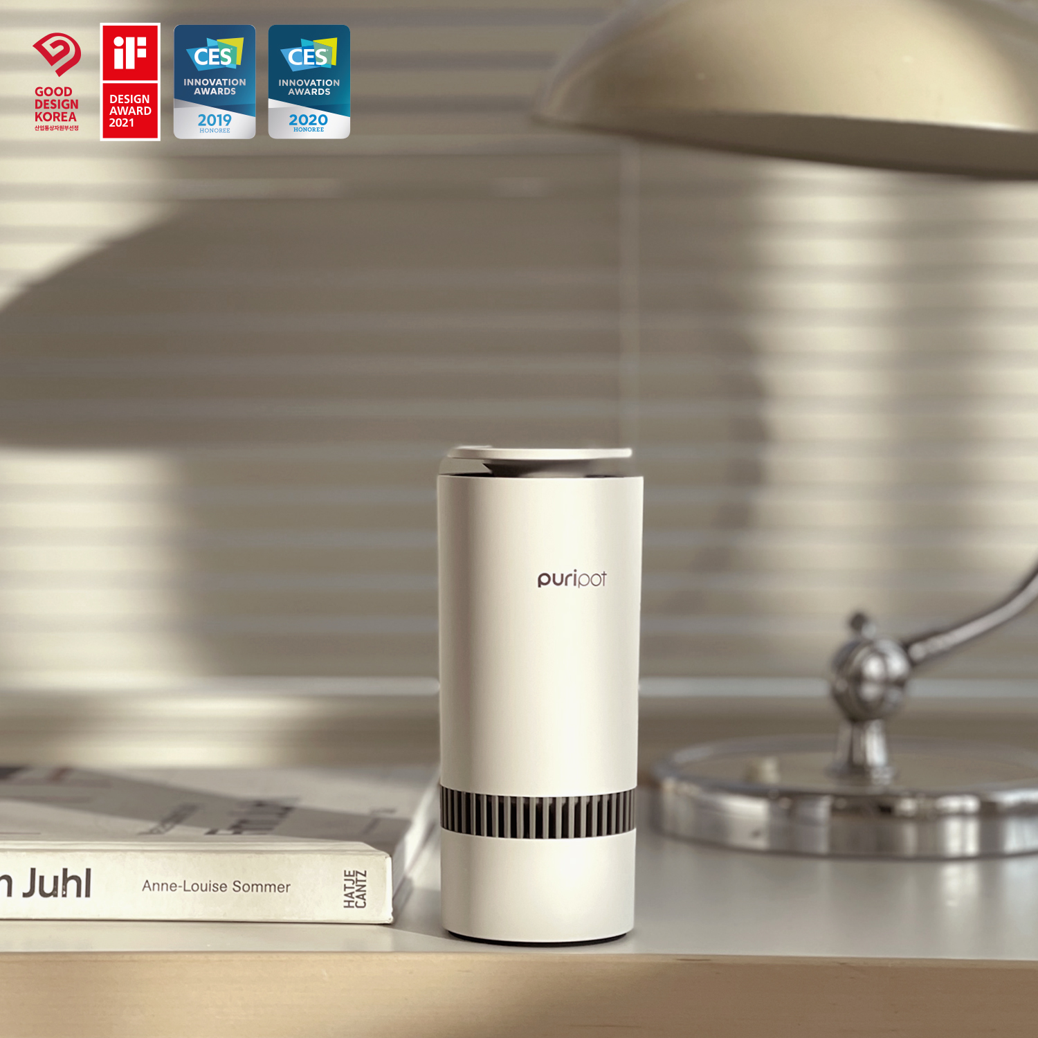 퓨리팟 M1 차량용 미니 공기청정기 필터교체없는 자동차 공기살균기 담배 냄새제거 공청기