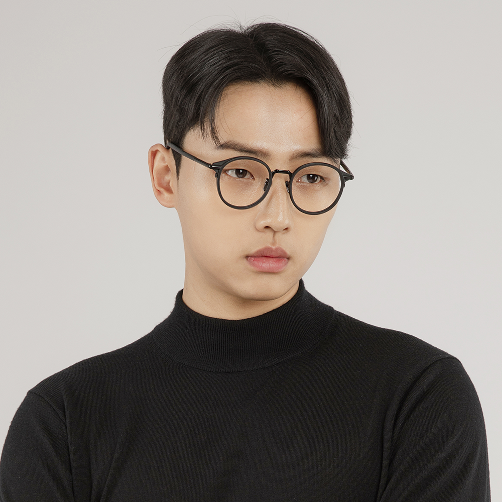 마노모스 안경 조지 블랙에디션 무광 검정 뿔테안경 여자 남자 블루라이트차단 - 상세 이미지 5