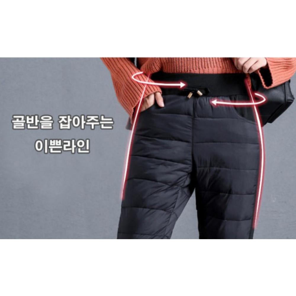 여성골프구스바지 여성패딩바지 트레이닝복 팬츠 - 상세 이미지 3