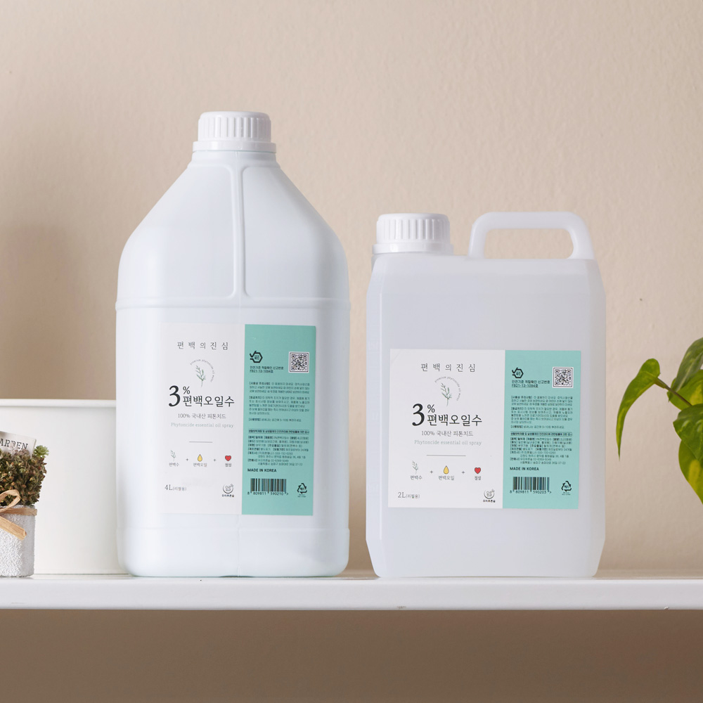 3%​편백오일수 피톤치드 편백수 새집증후군 새가구 새차 사춘기 방 냄새 탈취제 4L