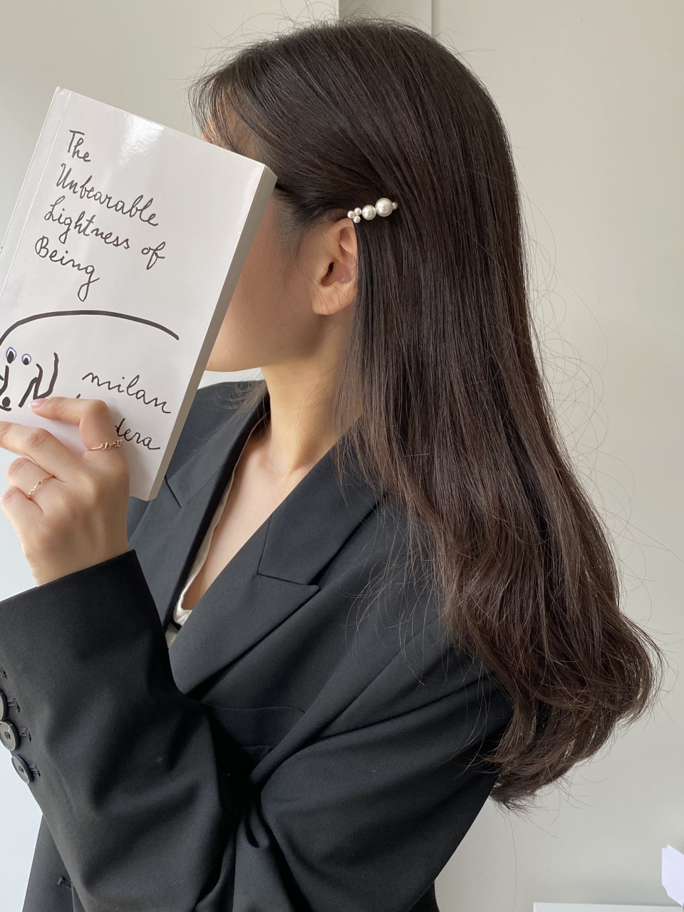 진주 송이 미니 골드 메탈 헤어 실핀 바비핀 - 상품 이미지