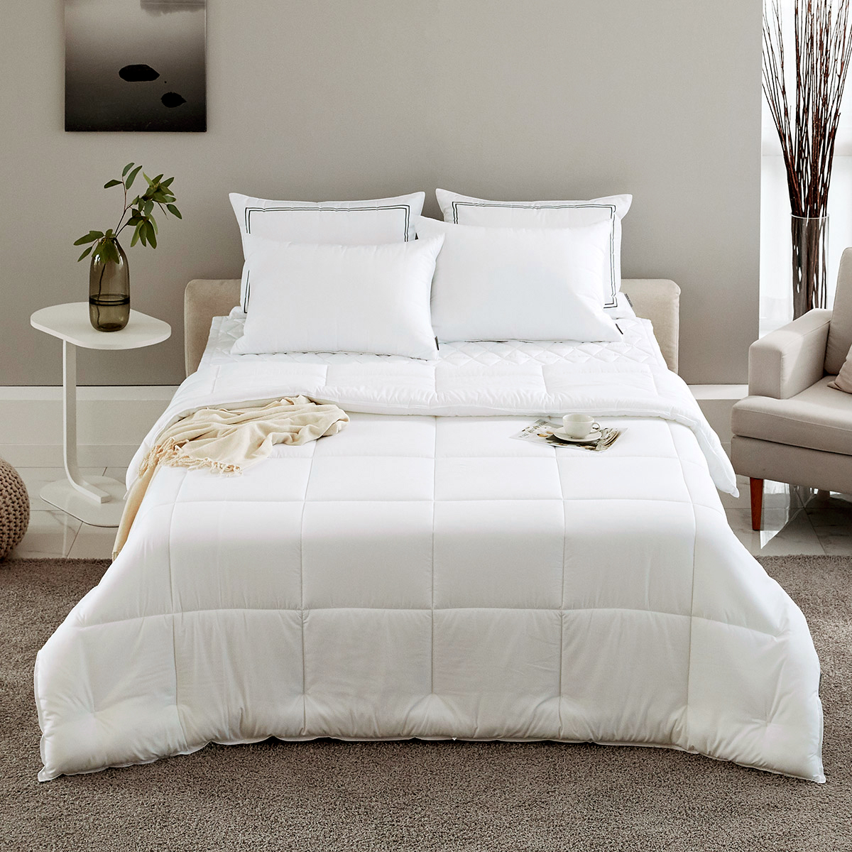 엠시베딩 마이크로화이바 이불솜 간절기 사계절 이불솜 알러지케어 세탁가능 SS