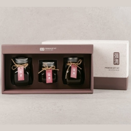 솟을터 장수 흑 건강단맛 선물세트(흑마늘야관문강청, 흑홍삼강청, 흑도라지강청) : 서농상점