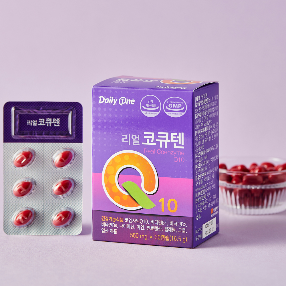 데일리원 리얼 코큐텐 코엔자임 항산화 혈압 Q10 550mg X 30캡슐 - 상세 이미지 3