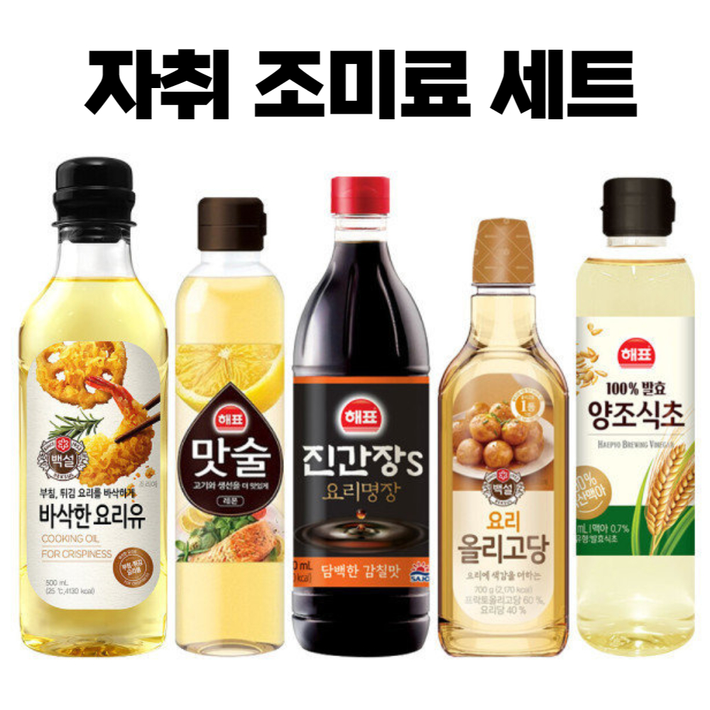 자취 조미료세트 기본양념 선물 세트 집들이 기숙사준비물 이사 - 상세 이미지 2