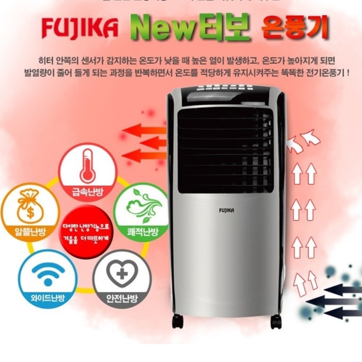 사무실 히터 업소용 전기 온풍기 창고 실내 난방기 영업용 온풍기 - 상세 이미지 5