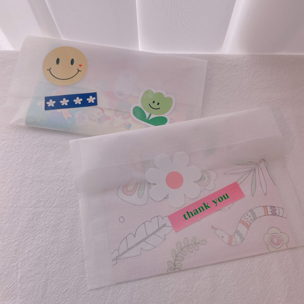 최신정보 후기확인 세련된 실키 반투명 봉투, 추천 구디백! 3 추가 이미지 봉투