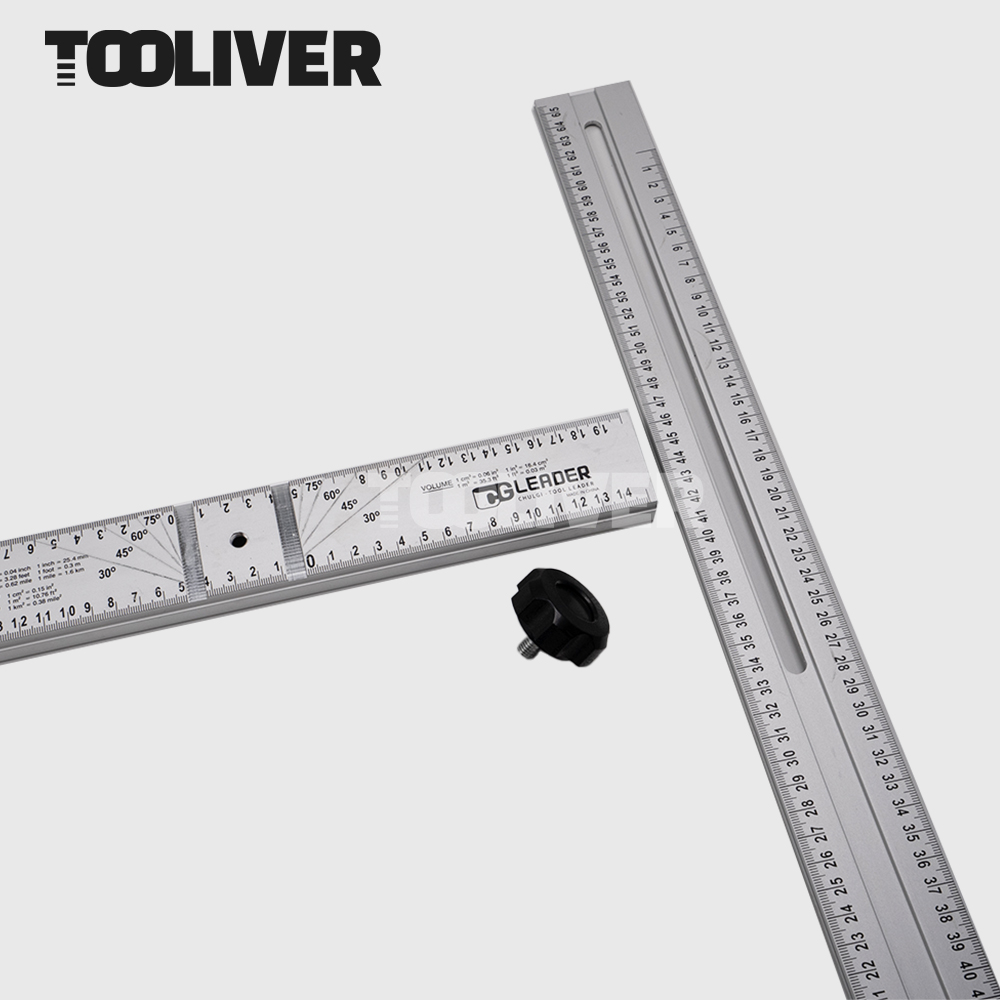 티자 각도조절 T자 알루미늄 자 타일 건축 설계 작업용자 65cm 이미지 3