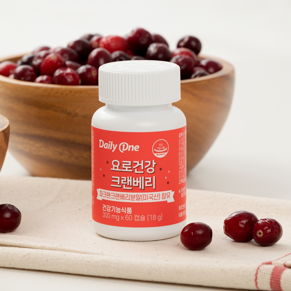 데일리원 요로건강 크랜베리 방광 여성 임산부 영양제 파크랜 60캡슐, 1개 이미지 2