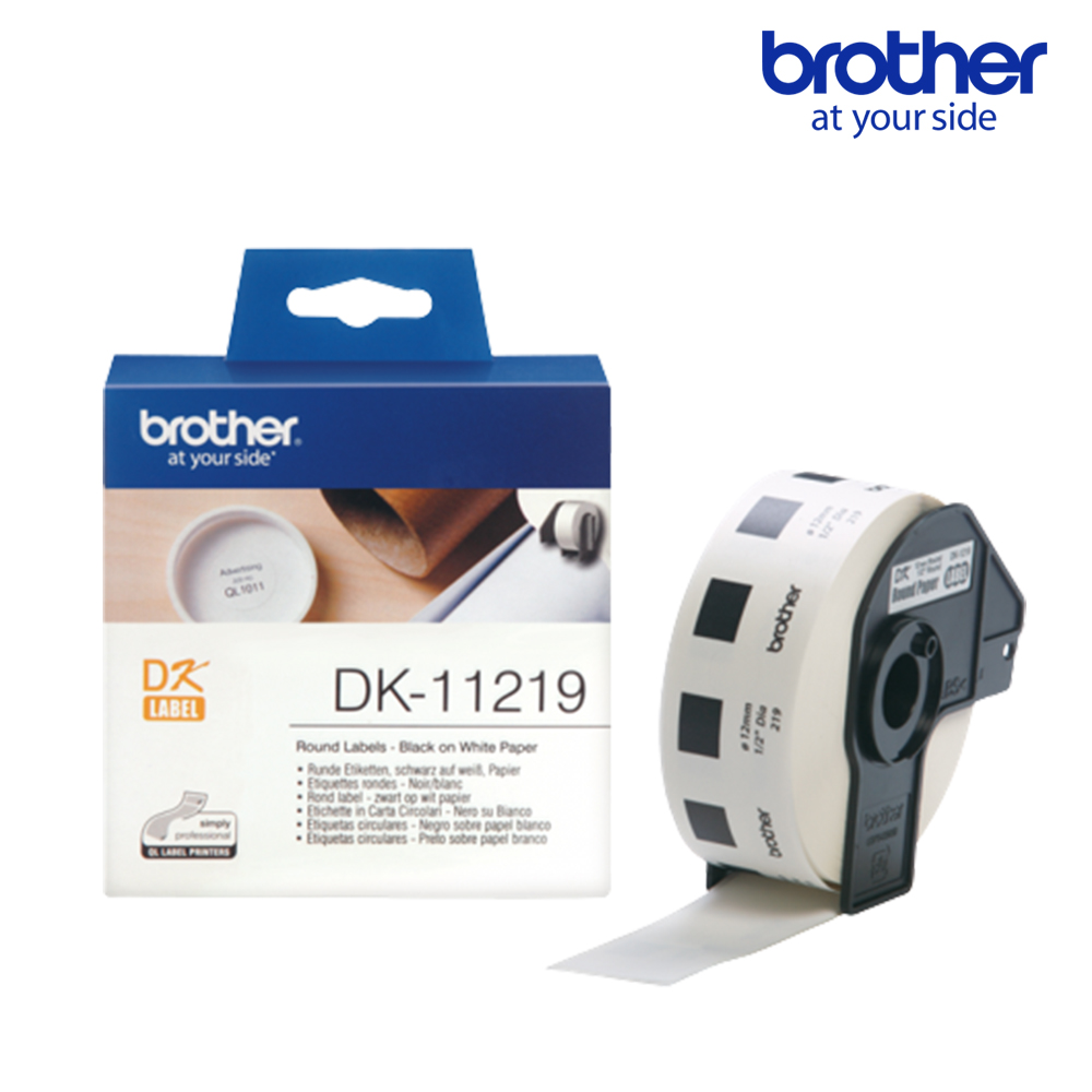 브라더 DK-11219 정품 라벨테이프 직경12mm 1200매 - 메인 이미지