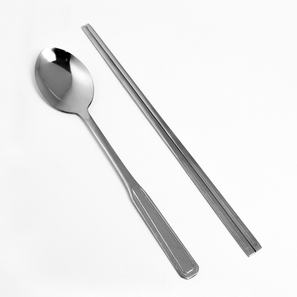 국산 스텐 업소용 식당 수저 숟가락 젓가락 저분 민자 세트 - 상세 이미지 3