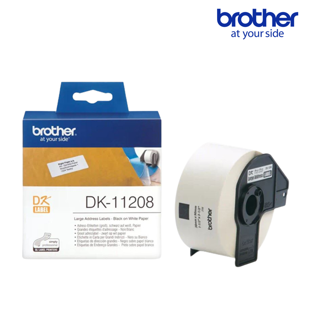 브라더 DK-11208 정품 라벨테이프 38x90mm 400매 - 메인 이미지