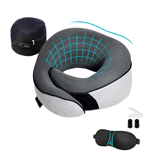 기내용목베개 여행용목베개 비행기 휴대용 기내 목배게 파우치세트