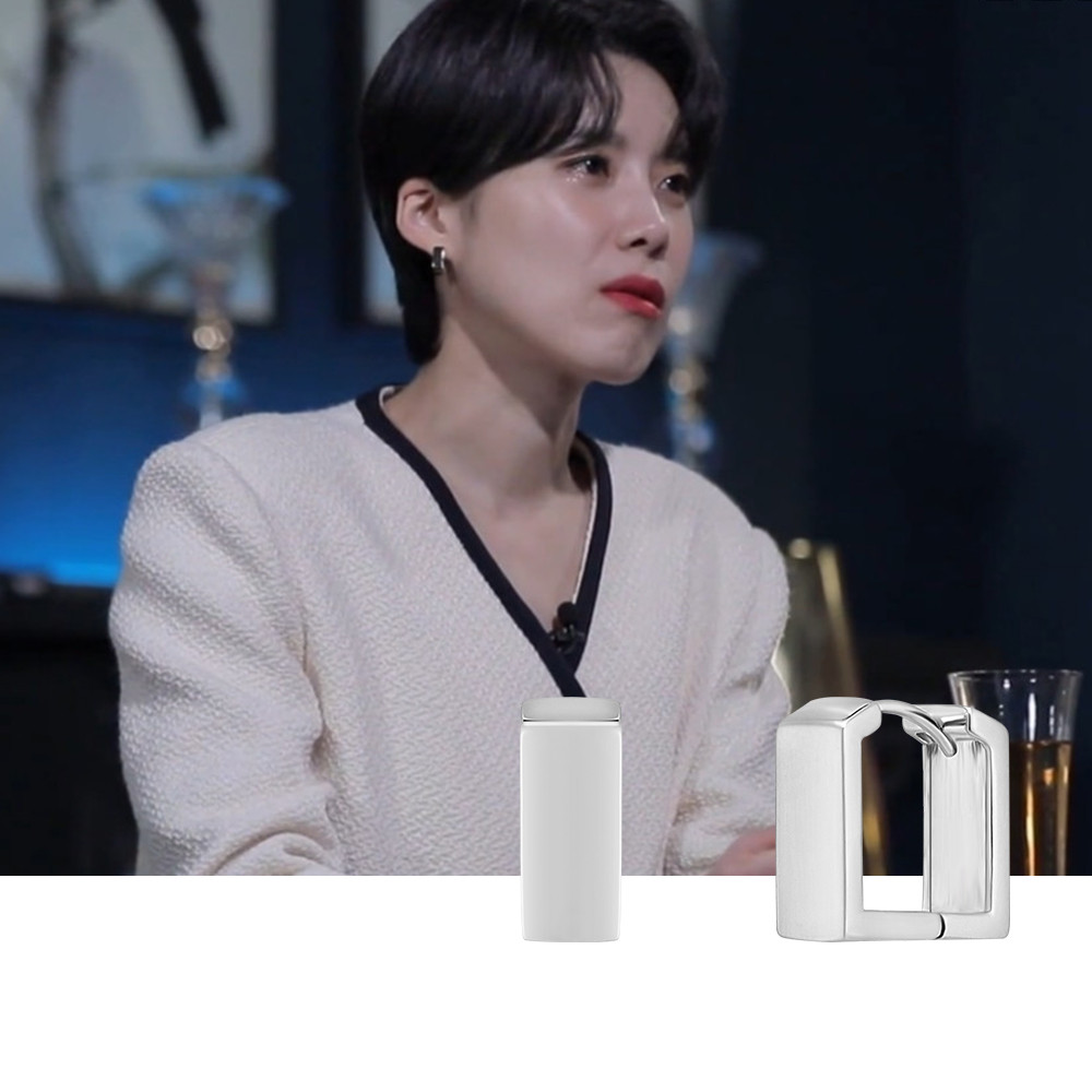 설인아 장도연 이주빈 귀걸이 폴브리알 사각 원터치 귀걸이 PYBE0137 - 상세 이미지 4