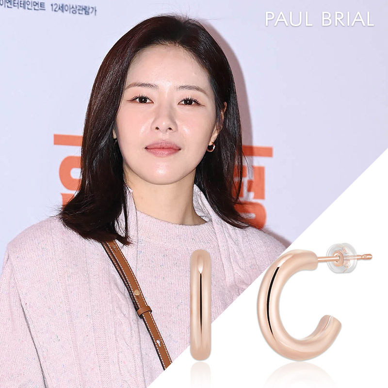 [곽선영 박하나 착용] 폴브리알 베이직 도넛링 귀걸이 대 PYBE0176 - 상세 이미지 2