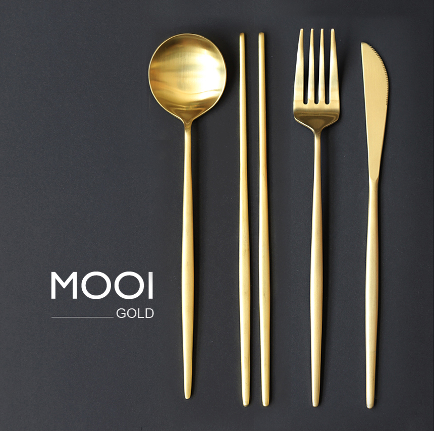 무이 국산 한식기 골드 커트러리 4종세트