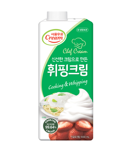 서울우유 동물성 휘핑크림1000ml