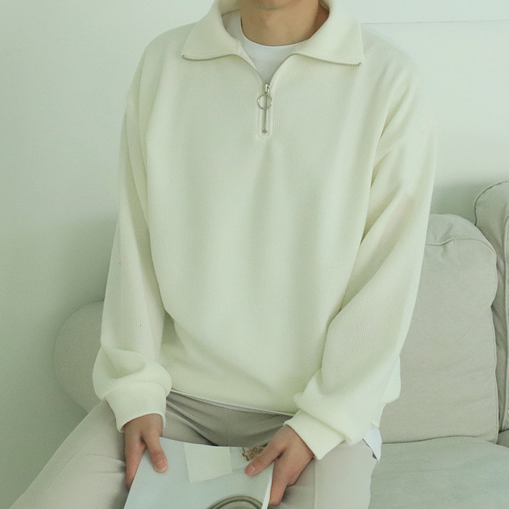 남자니트 오버핏 아노락 맨투맨 남자반집업니트