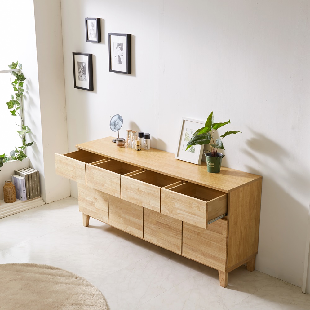 베르간 높은거실장 원목 안방 티비장 tv다이 서랍장 1200