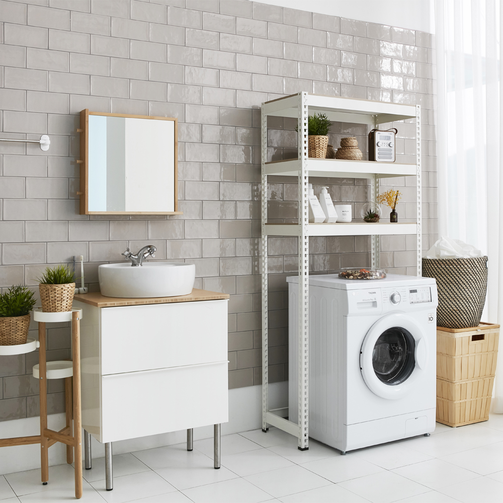 울트라랙 베란다 철제선반 무볼트 조립식 정리 30X30X60 (기본4단) - 상세 이미지 3