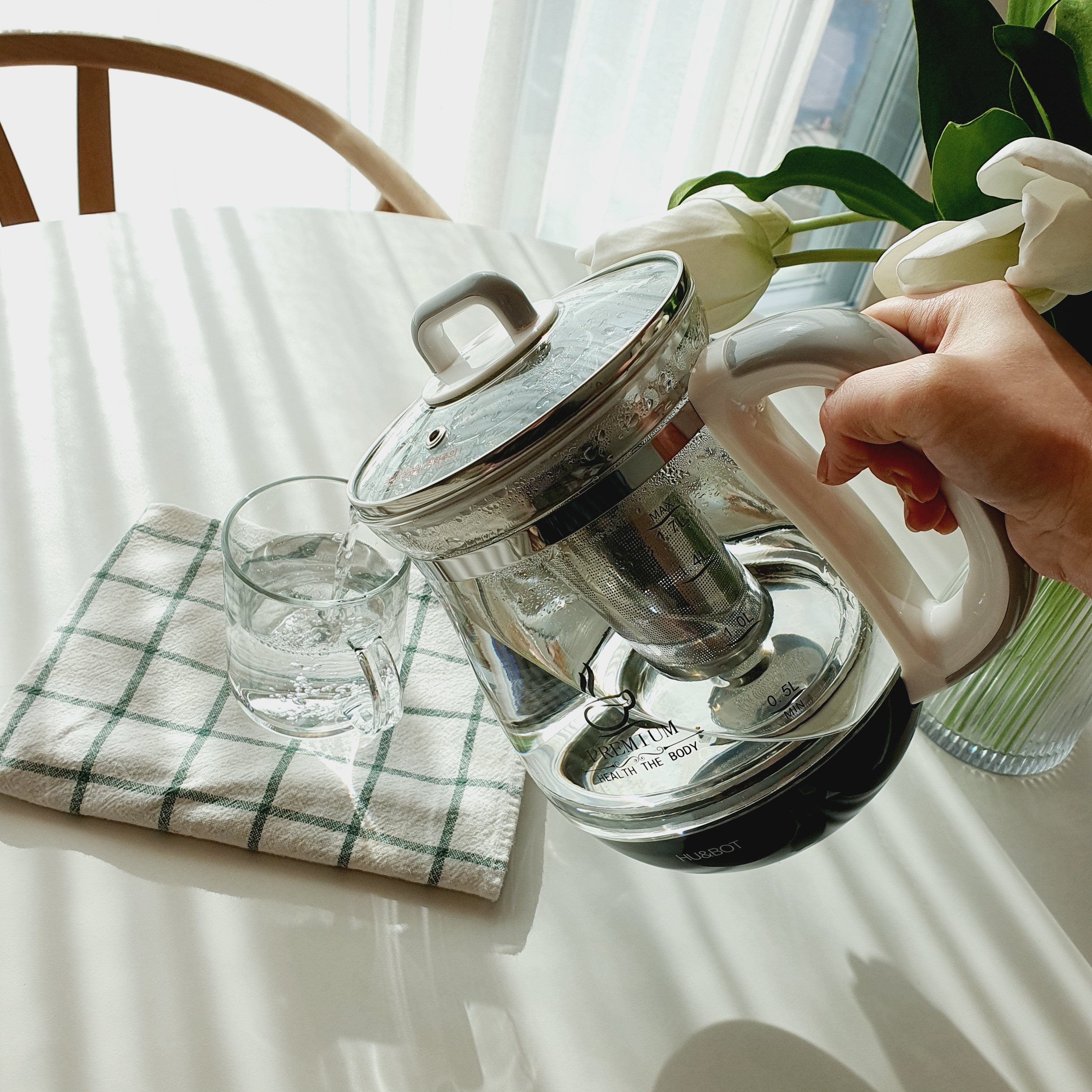 보온 유리 커피포트 포트기 전기포터 티포트 보리차 차탕기