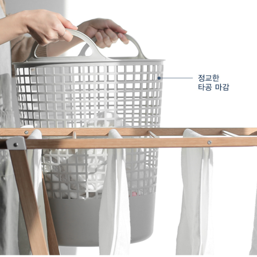특대형 라탄빨래통 런드리 바스켓 라틴 빨래 바구니 빨래방 바구니 - 상세 이미지 3
