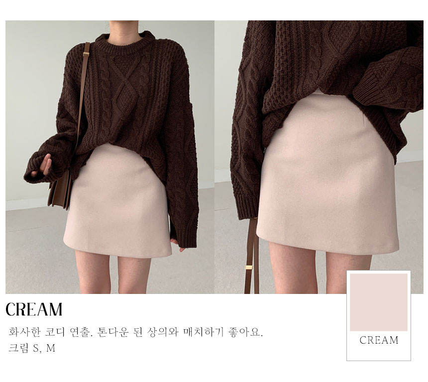 [단독][4만장돌파💙/자체제작][미니스커트/치마바지] 여름 하이웨스트 A라인 미니 스커트 치마 SK414 상세 이미지 8