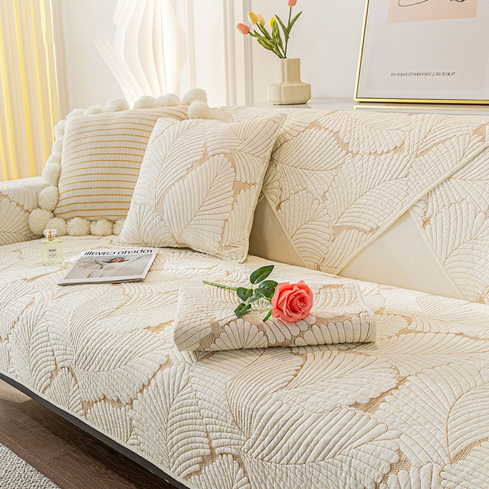 쇼파패드 넓은 돌 흙 소파 매트 토퍼 순면 커버 덮개 깔개 사계절 화이트 70x150