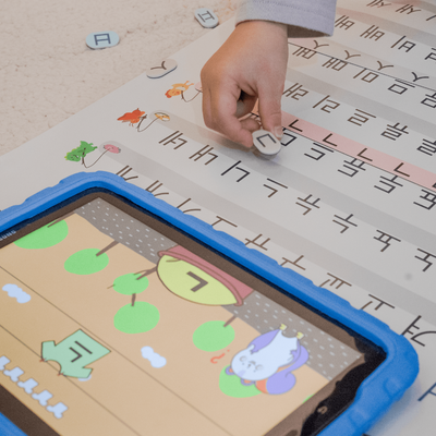 앱과 교구, 학습지까지 한글 가르치기 하나로 끝 한글 완성 패키지(앱+교재+교구)