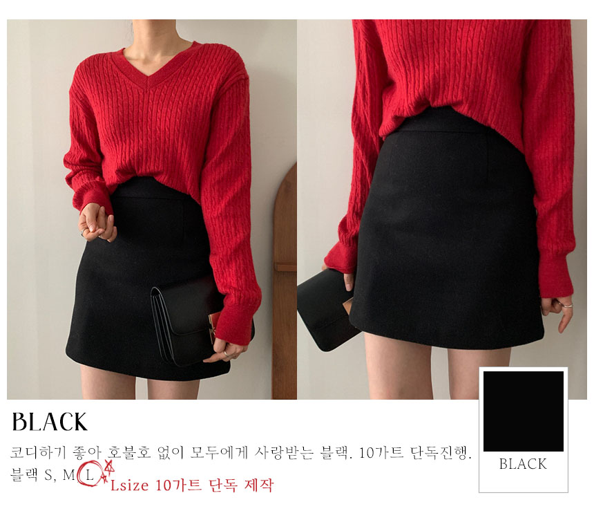 [단독][4만장돌파💙/자체제작][미니스커트/치마바지] 여름 하이웨스트 A라인 미니 스커트 치마 SK414 상세 이미지 7