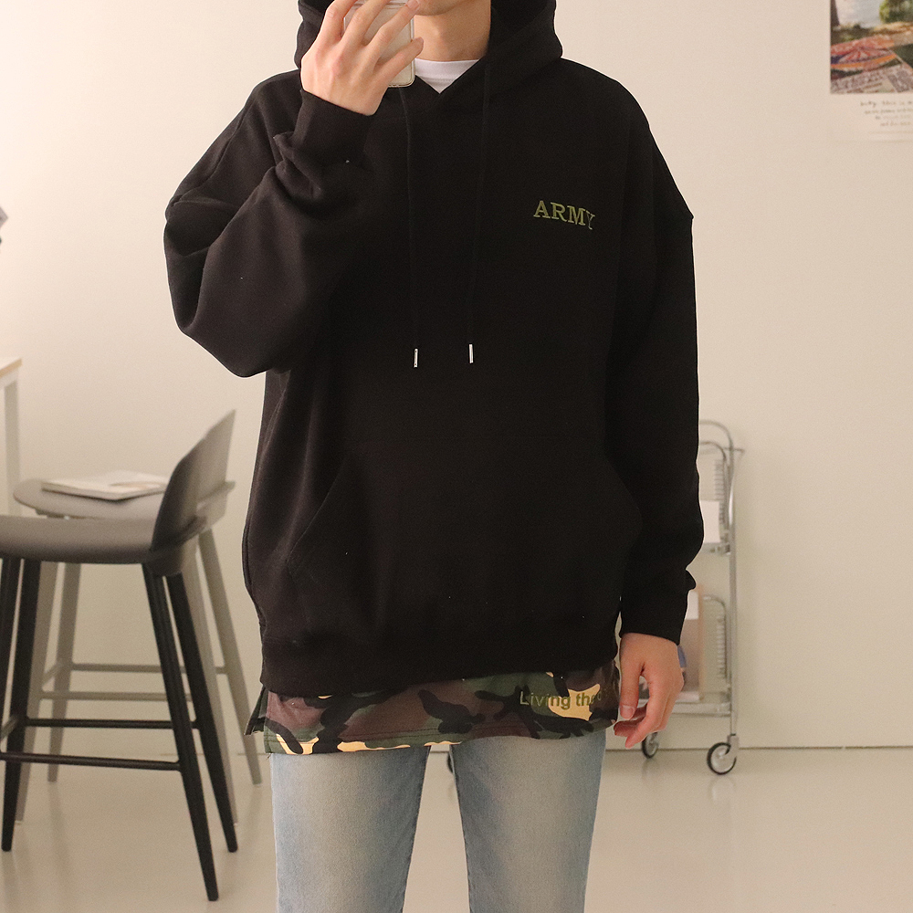 남자후드티 오버핏 기모 겨울 후드티 이미지 3