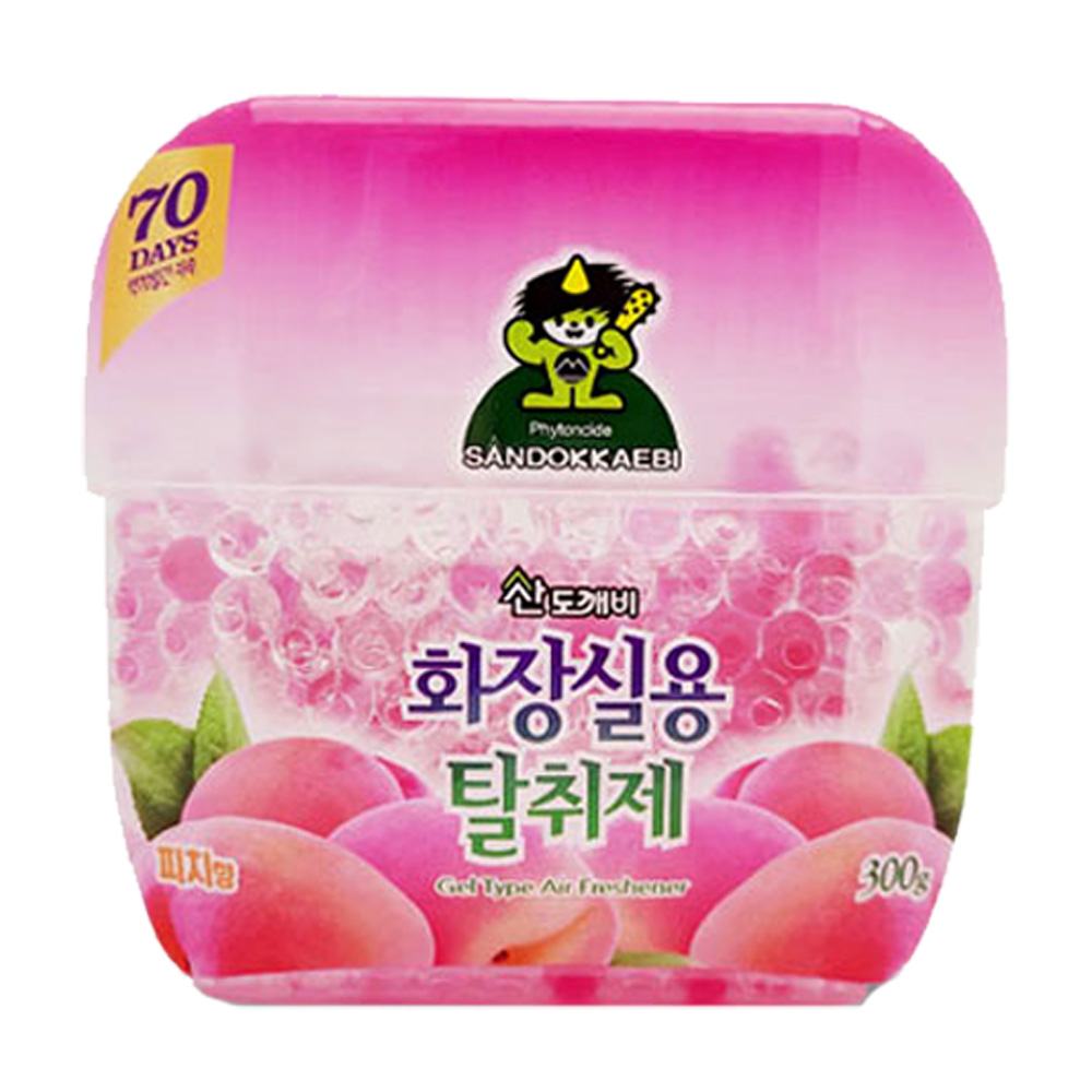 산도깨비 화장실용 탈취제 젤타입 300g 피치향 라벤더향 레몬향 블랙체리향 화장실 냄새제거 방향제 - 상세 이미지 2
