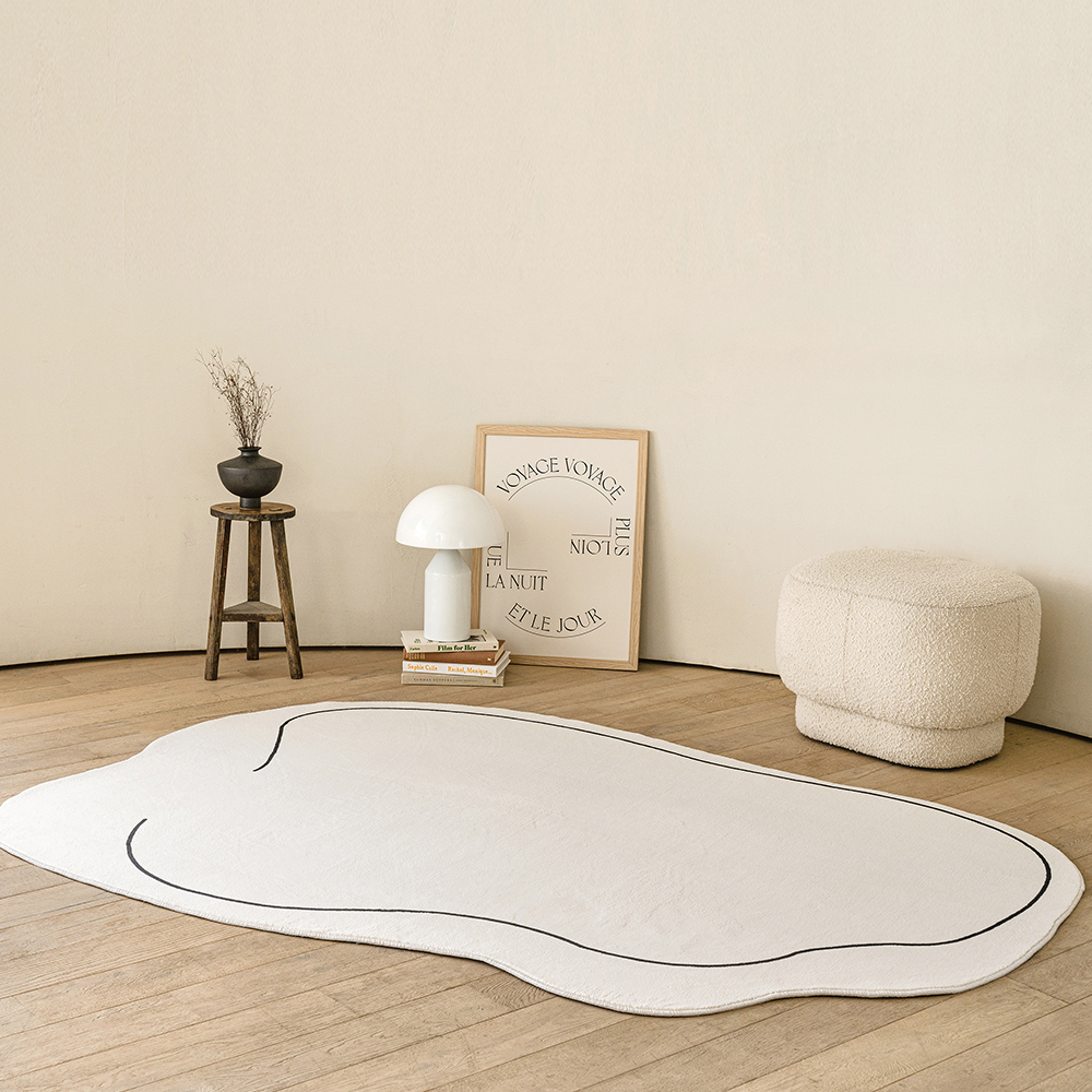 비정형 워셔블 구름 사계절 거실 러그 타원 카페트 90x150cm A타입