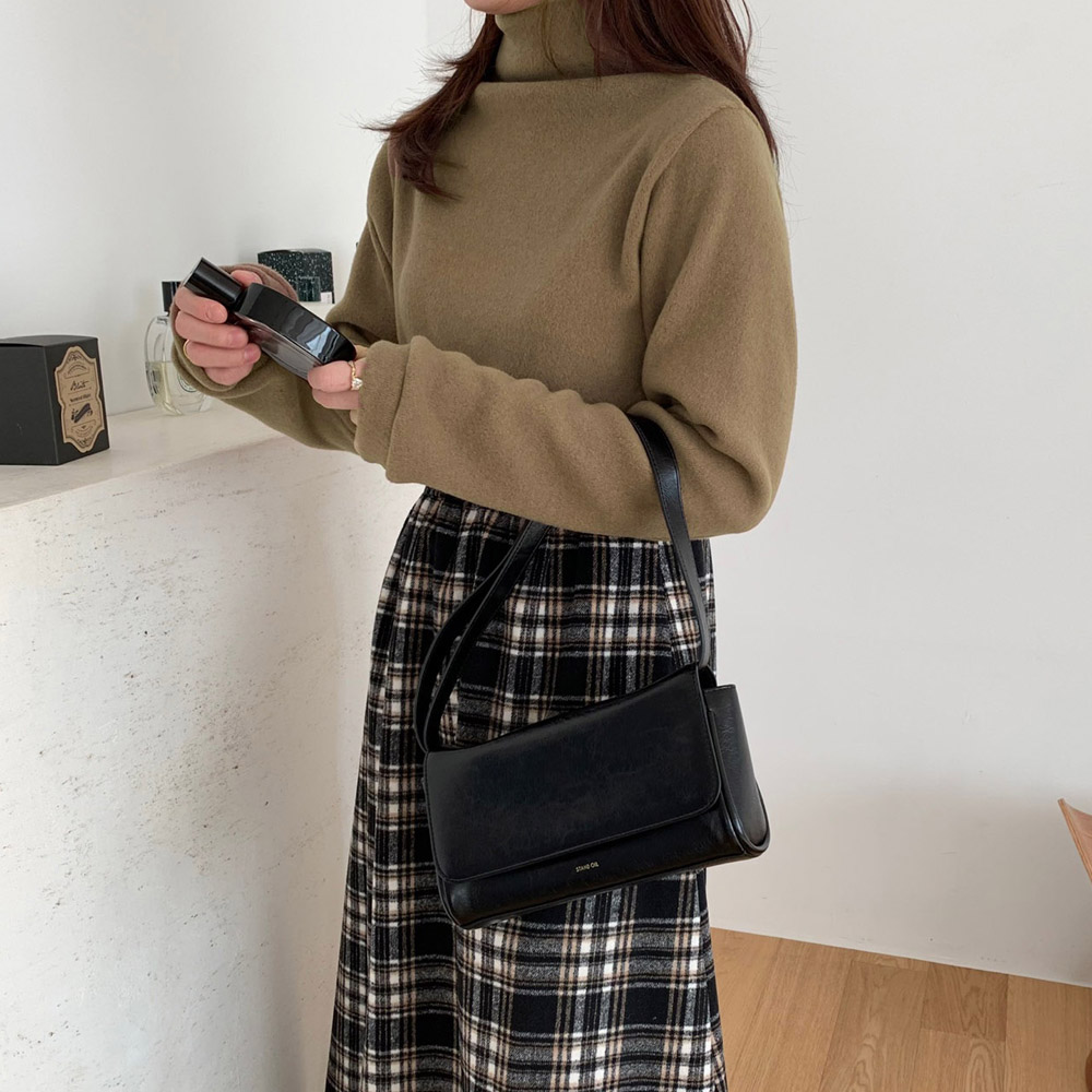 포근한 여성 목폴라 기모 겨울 이너 하이넥 목폴라 니트 폴라티 하프넥 블랙 핑크 아이보리 이미지 4