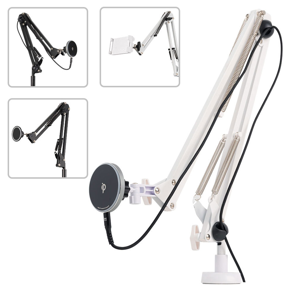 맥세이프 자바라 침대 클램프 거치대 무선충전형 클립형 블랙