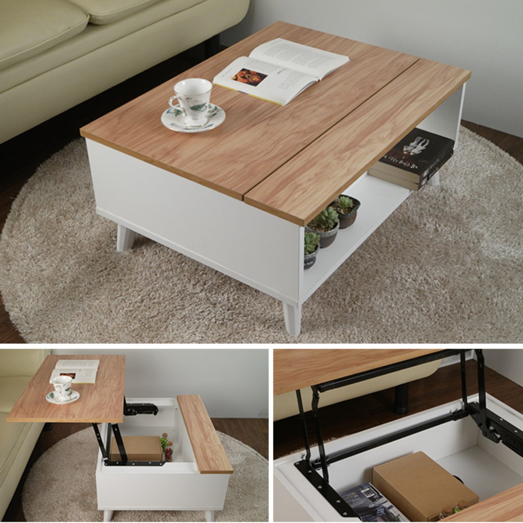 리프팅테이블 거실용 탁자 리프트 업 테이블 높은 소파 테이블
