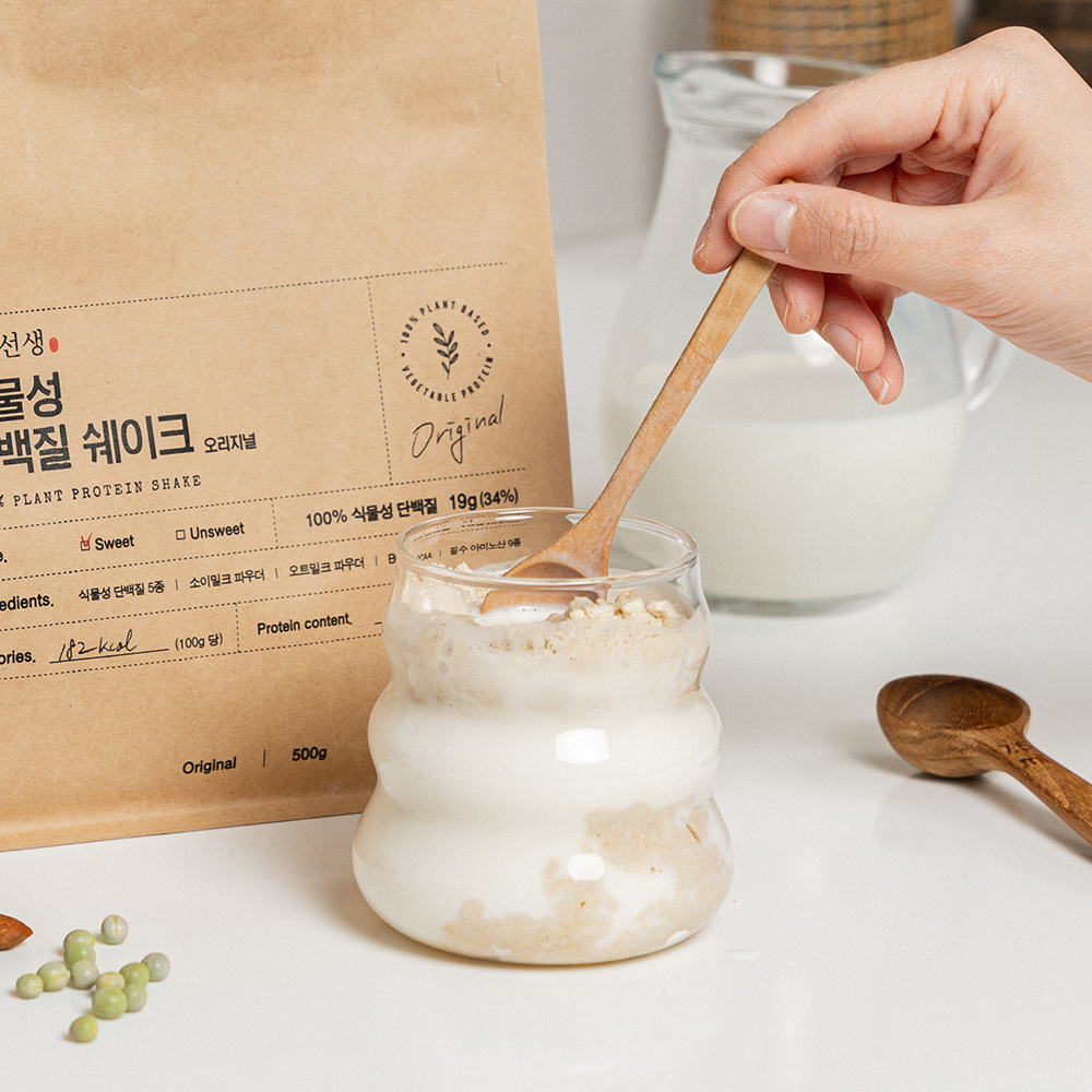가루선생 식물성 단백질 쉐이크 오리지널 500g 맛있는 식사대용 프로틴 파우더 보충제 - 상세 이미지 3