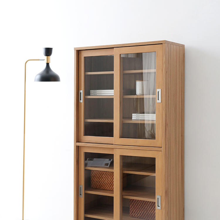 숄리드 슬라이딩 4문 수납장 CHM16680G 800x400x1660mm, 4단, 캄포어베니어 0690.6310 - 상세 이미지 4