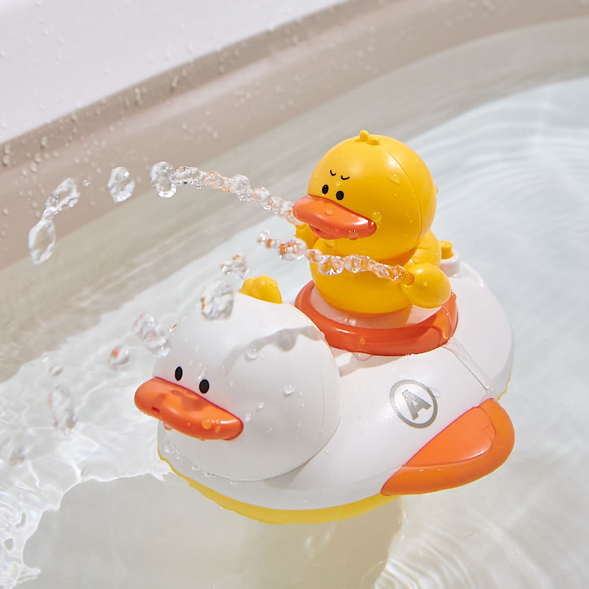 리틀클라우드 유아동 아기 목욕놀이 오리보트 풀세트 샤워기 분수놀이 물놀이 장난감