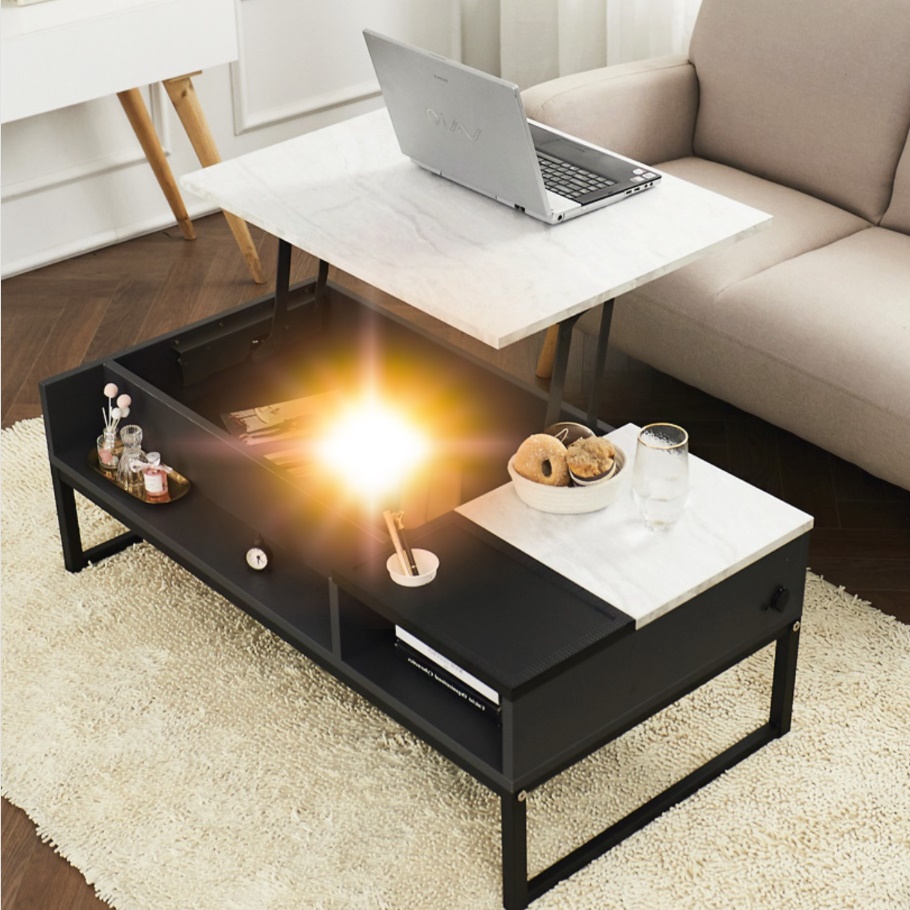 USB 확장형좌식테이블 고급소파테이블 높은거실테이블