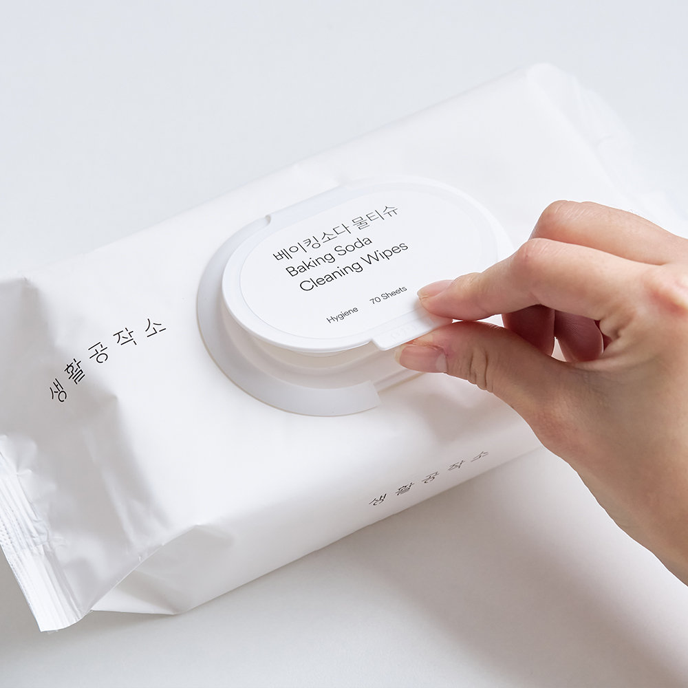 생활공작소 베이킹소다물티슈 청소물티슈 70매 10개