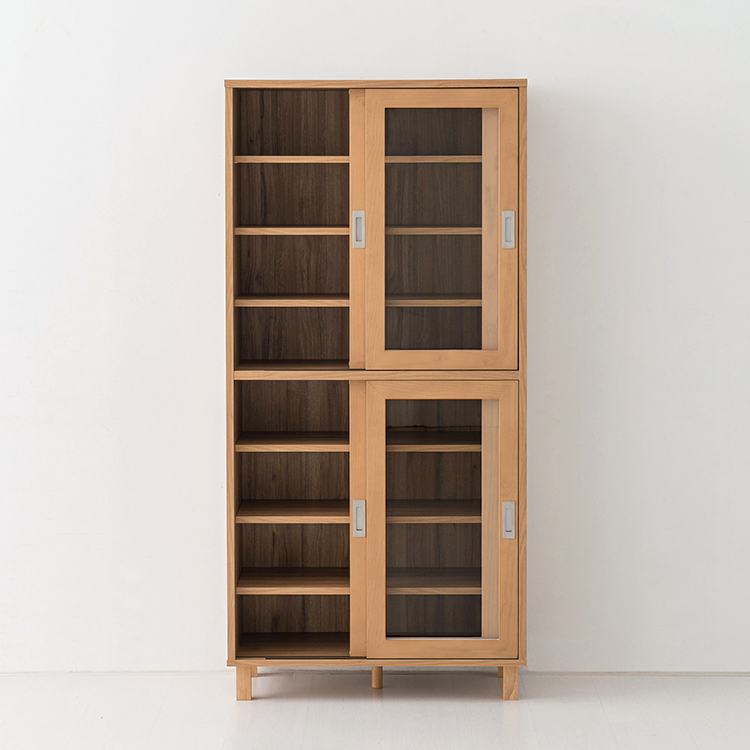 숄리드 슬라이딩 4문 수납장 CHM16680G 800x400x1660mm, 4단, 캄포어베니어 0690.6310 - 상세 이미지 5