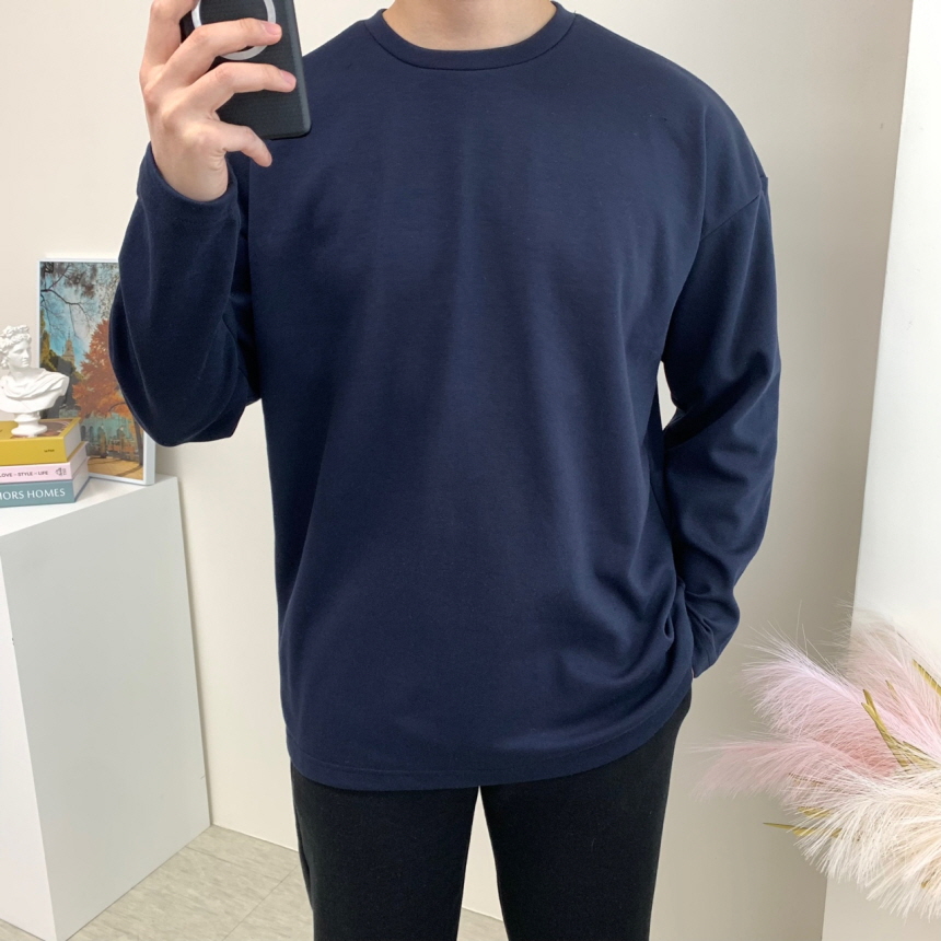 남자긴팔티 면티 무지티셔츠 이미지 3