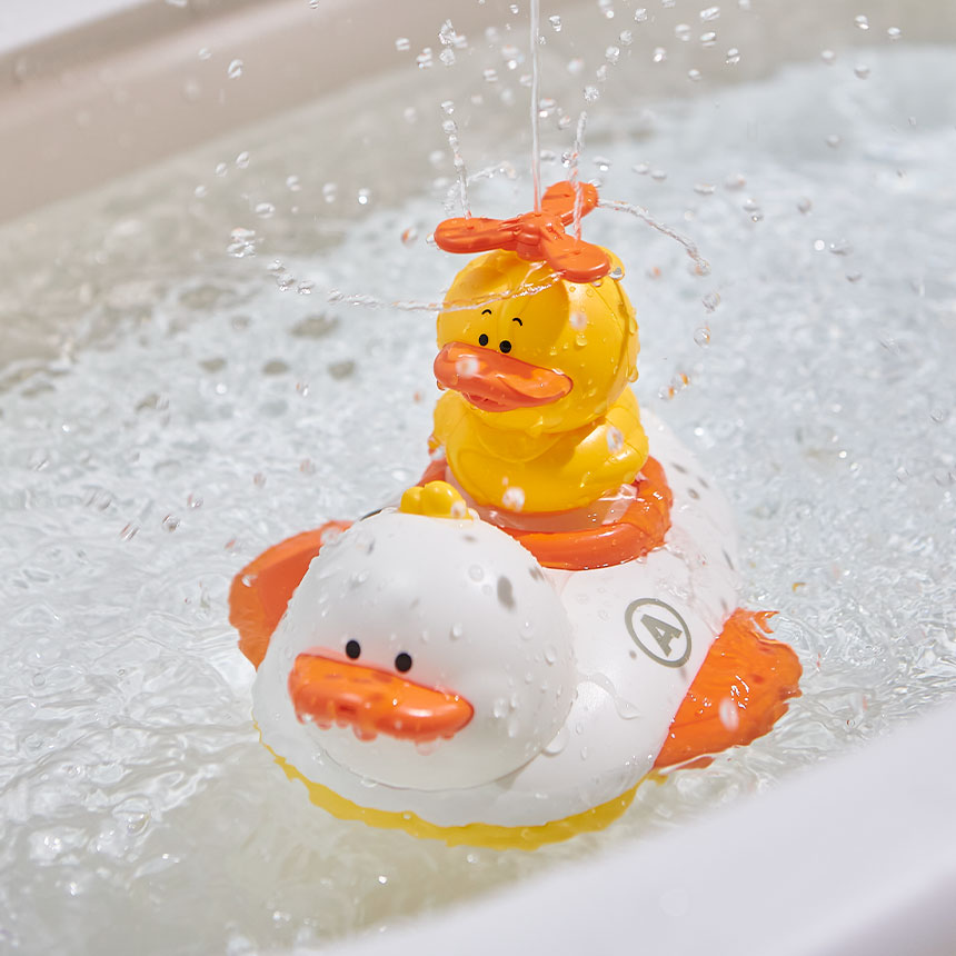 리틀클라우드 유아동 아기 목욕놀이 오리보트 풀세트 샤워기 분수놀이 물놀이 장난감