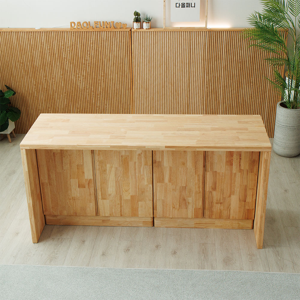 다올퍼니 아떼2 원목 아일랜드 식탁 테이블 홈바 수납 조리대 1800