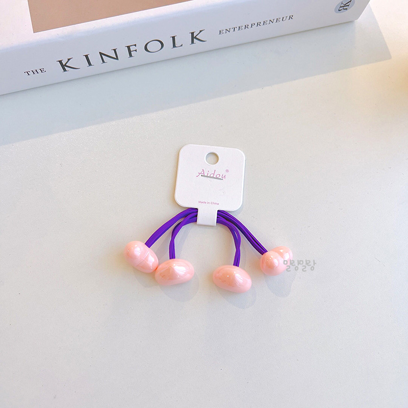 머리방울 이쁜 머리끈 하트 별 고무줄  포인트 컬러 헤어끈 - 상세 이미지 3