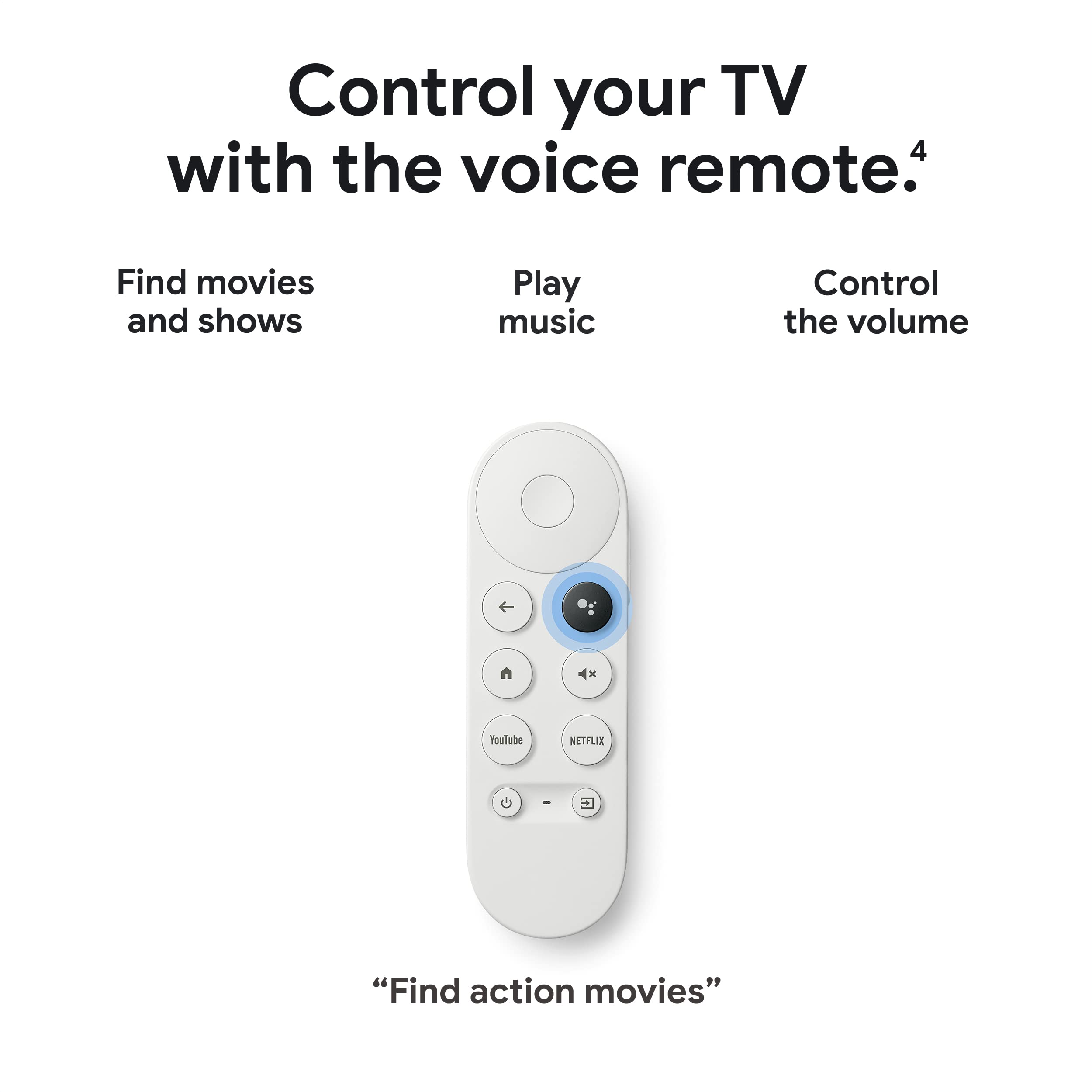 구글 크롬캐스트 4세대 4K Google Chromecast 스마트 TV 4k화질 화이트 상품 이미지