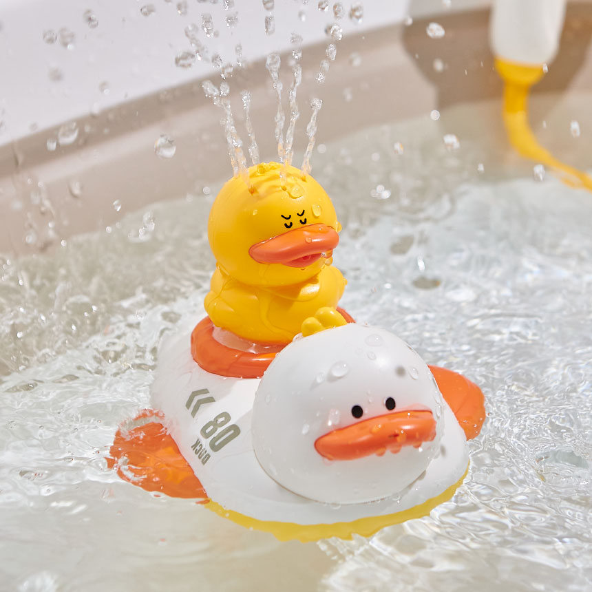 리틀클라우드 유아동 아기 목욕놀이 오리보트 풀세트 샤워기 분수놀이 물놀이 장난감