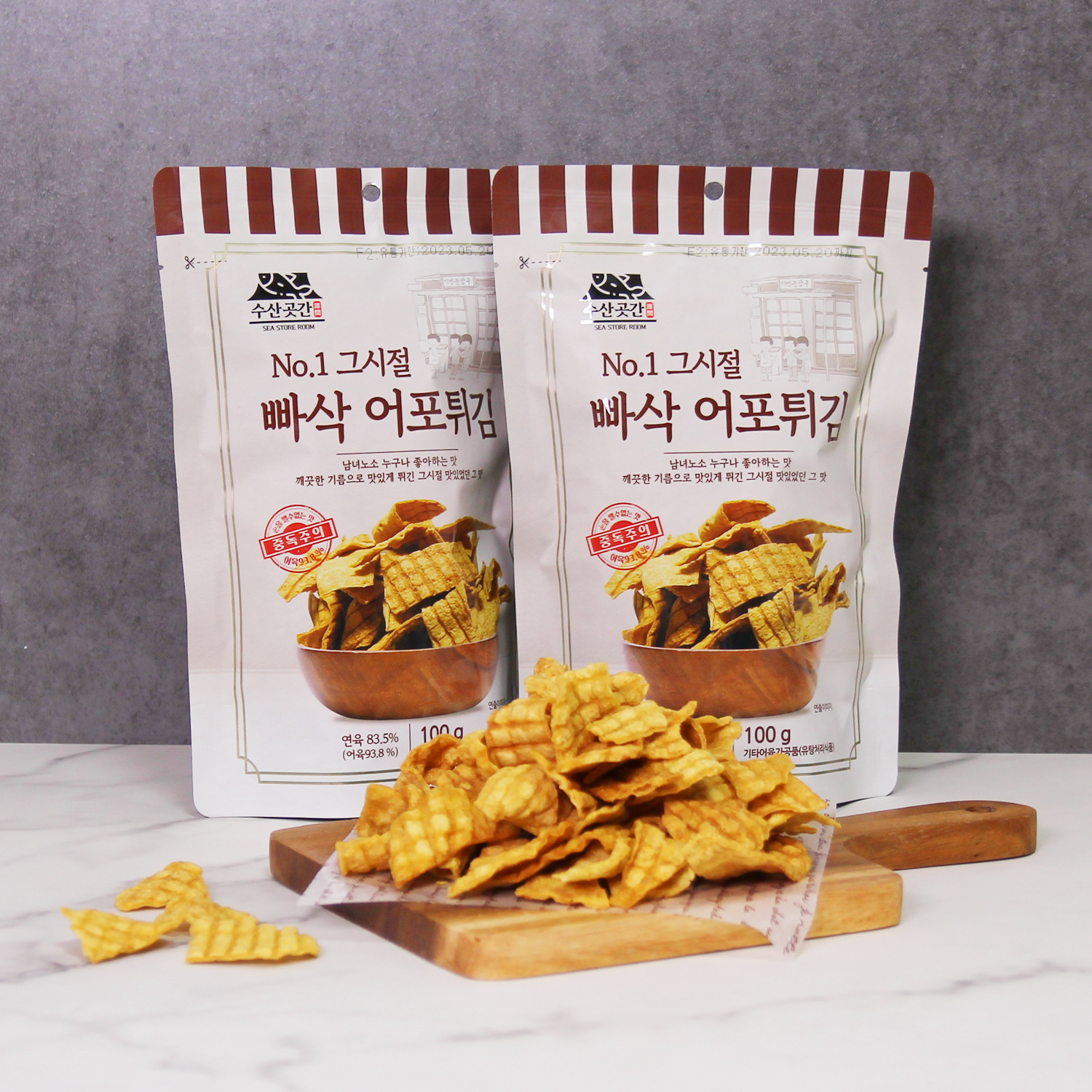 [수산곳간] 어육함량 93.8% 그시절 추억의 맛 빠삭 어포튀김 100g, 5봉/10봉 - 상세 이미지 2